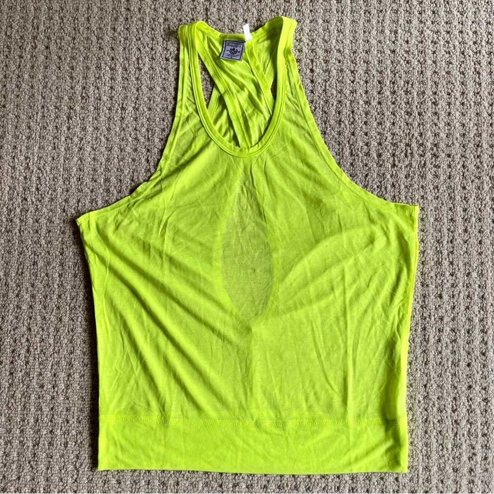 Neon green yellow workout tank top - NWOT